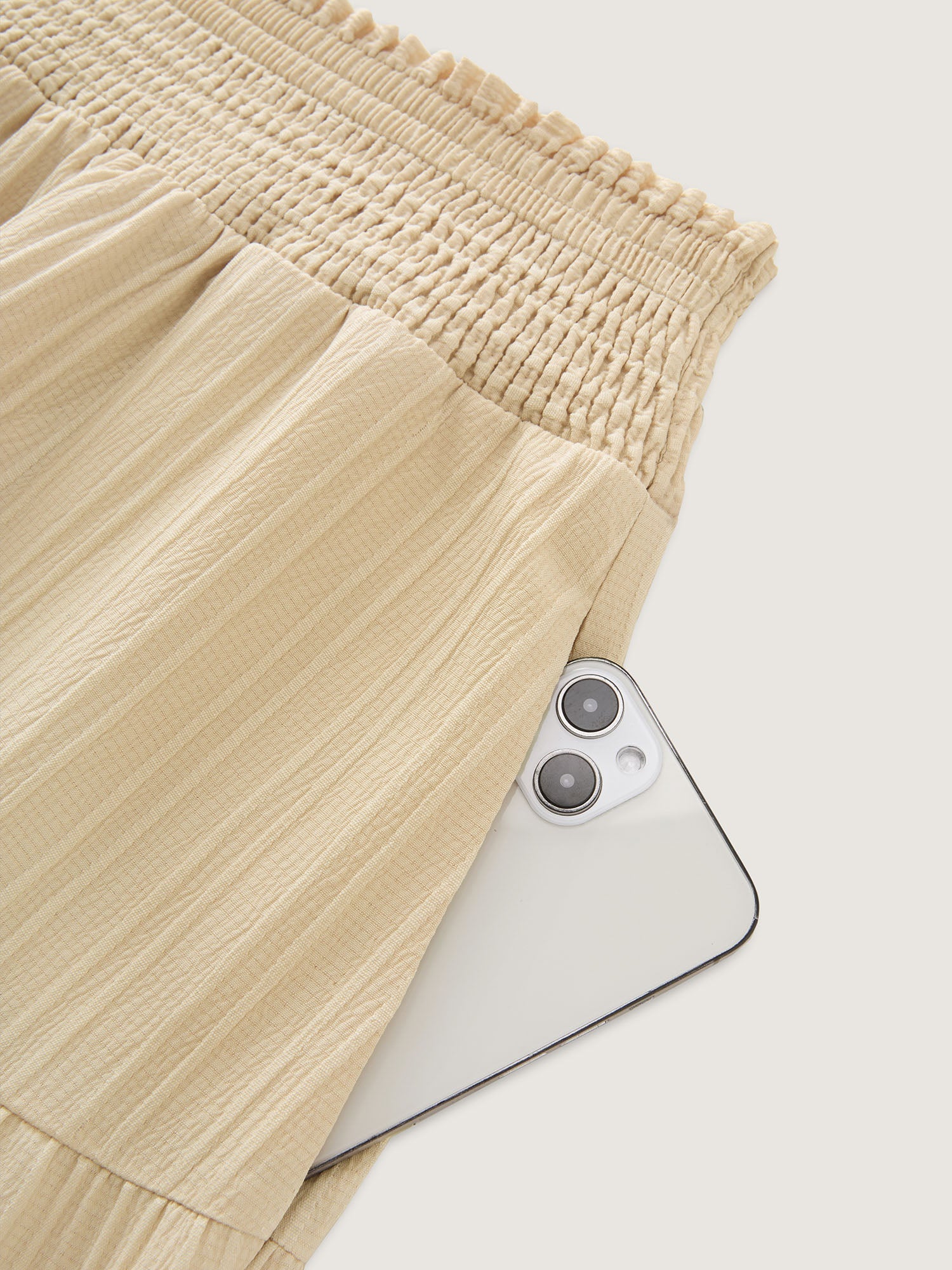 Shirred Wide Waistband Tiered Maxi Skirt