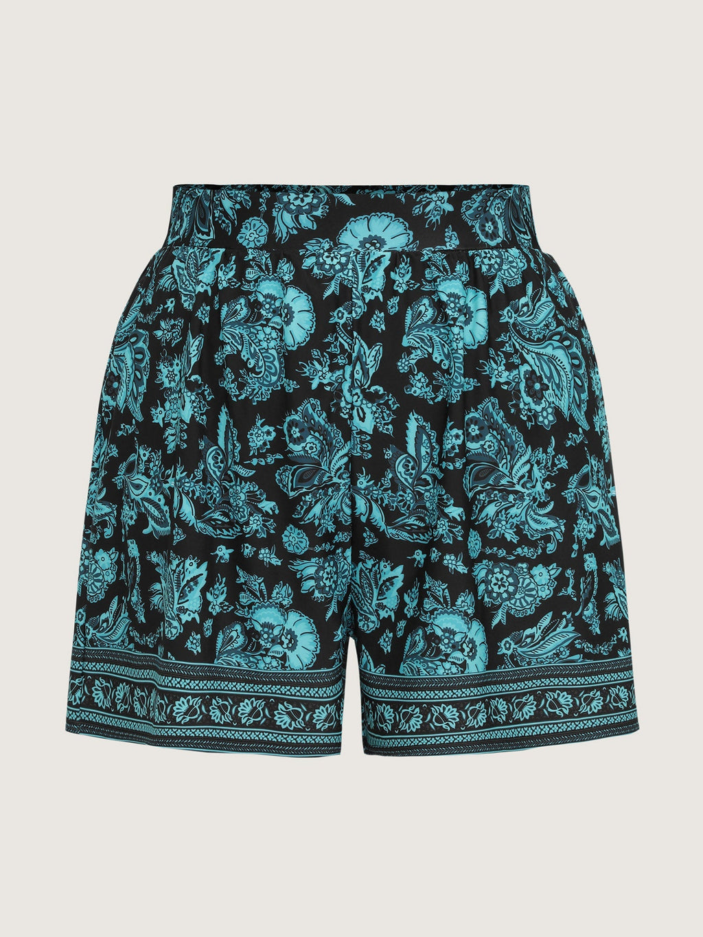 Paisley Print Pockets Swim Bottoms