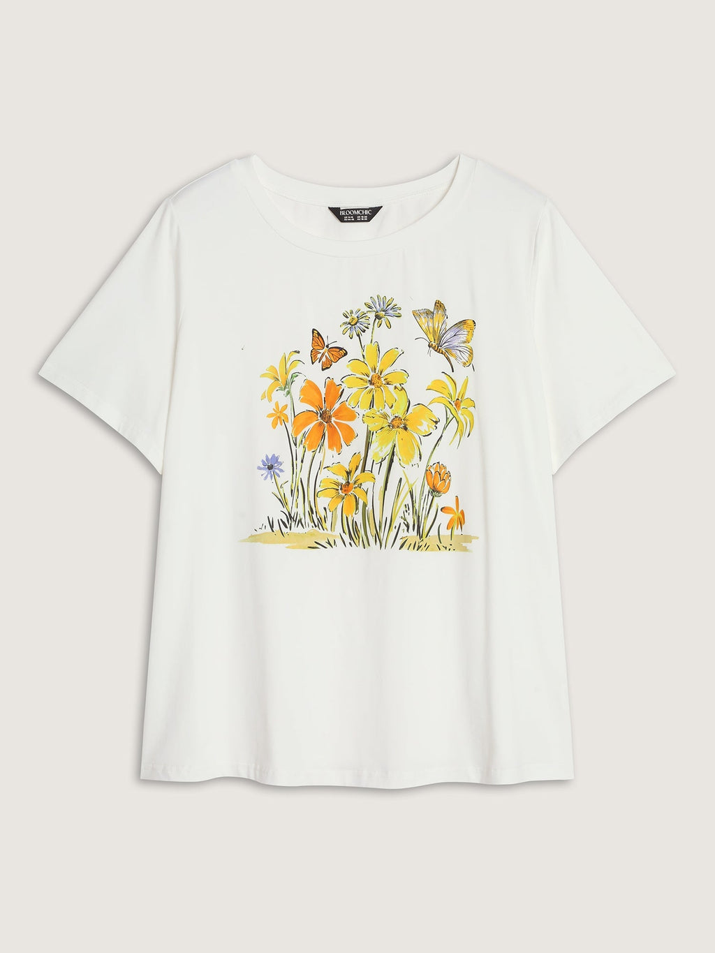 Cotton Sunkissed Floral Print T-Shirt