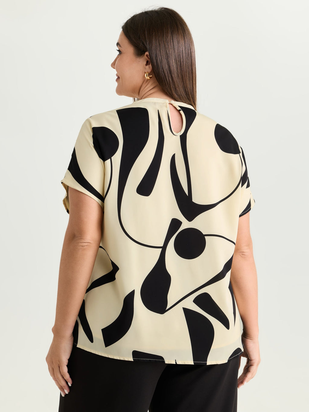 Supersoft Abstract Print Breathable Blouse