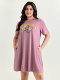 Supersoft Floral Print Lounge Dress
