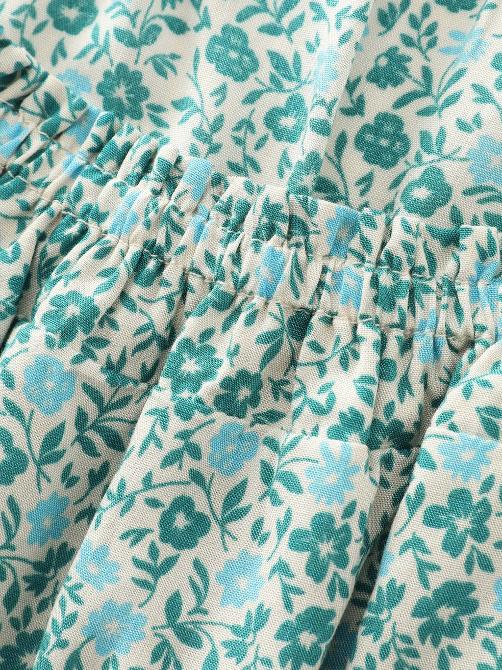 Floral Print Square Neckline Blouse