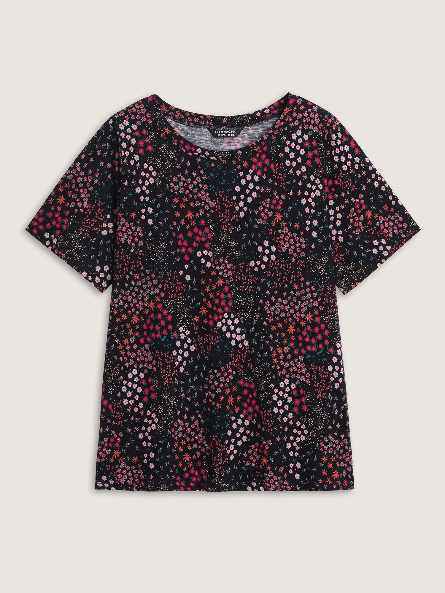 Pure Cotton Dense Floral Print T-Shirt