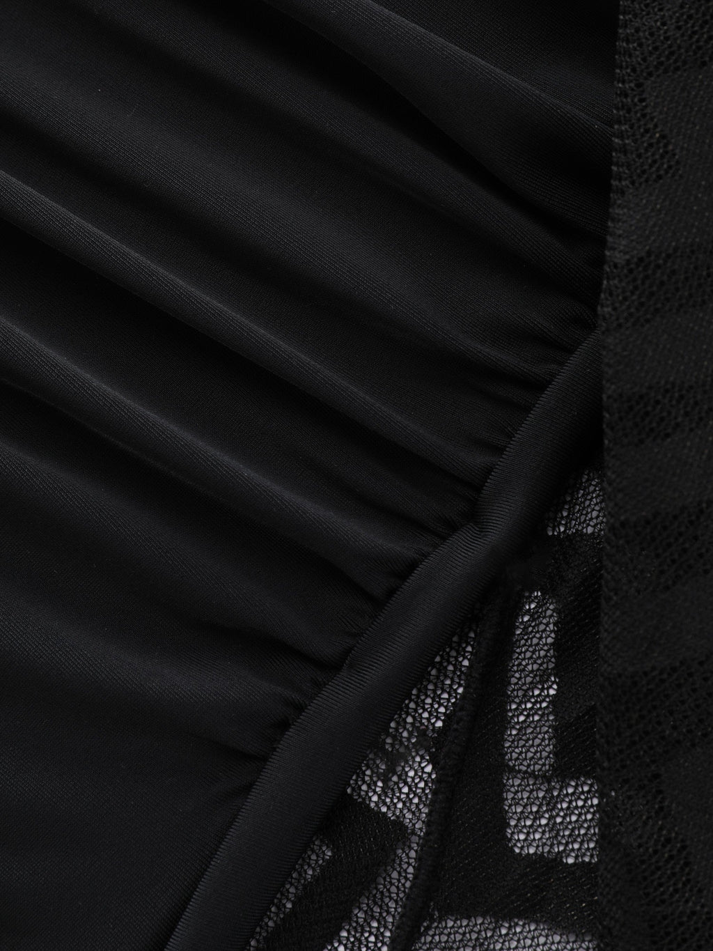 Lace Textured Mesh Swim Dress