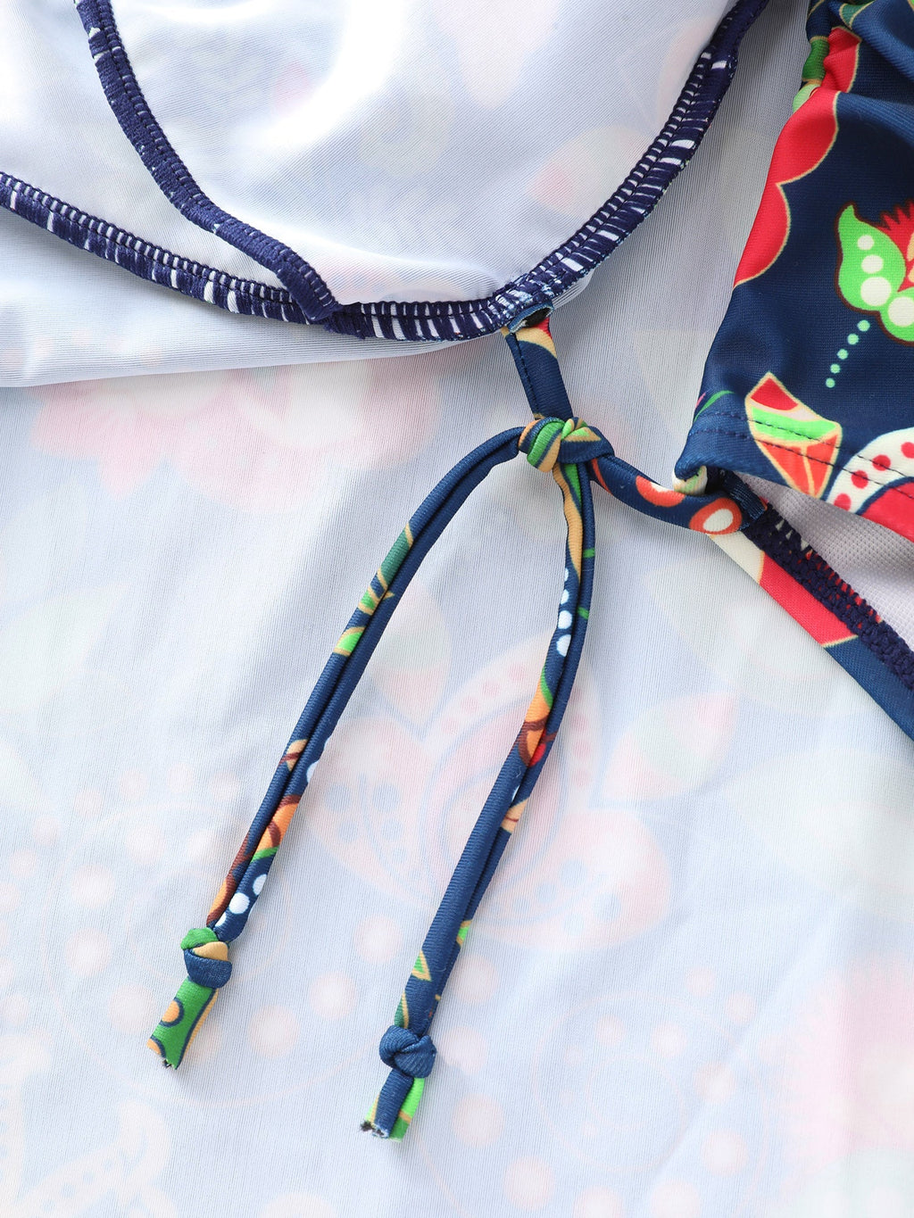 Tropical Floral Print Pockets Swim Dress