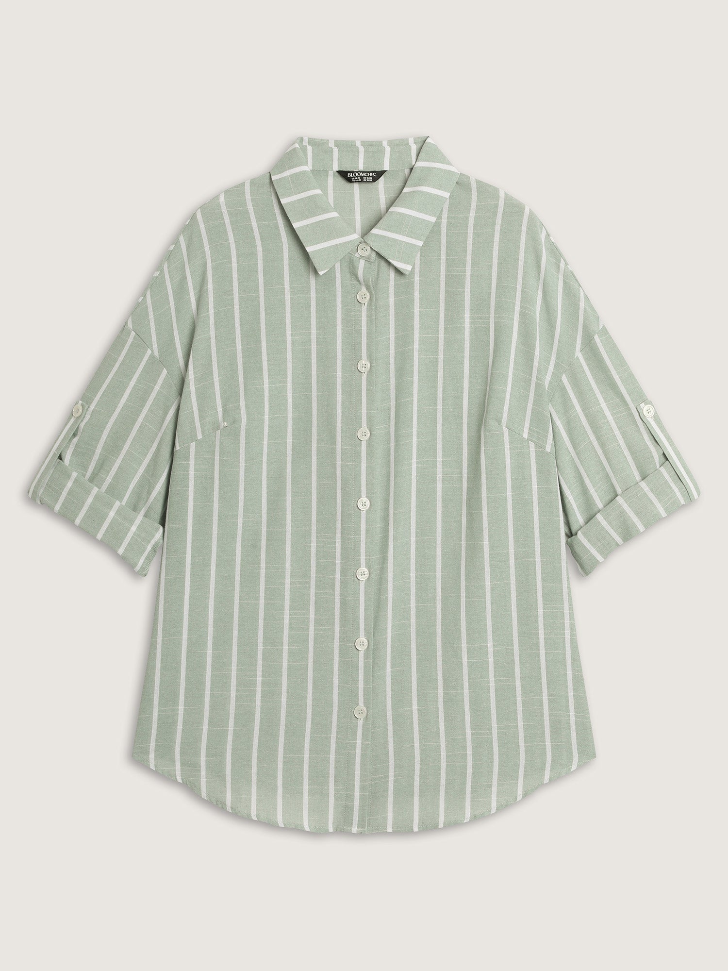 Adjustable Tab Sleeve Button-Down Shirt