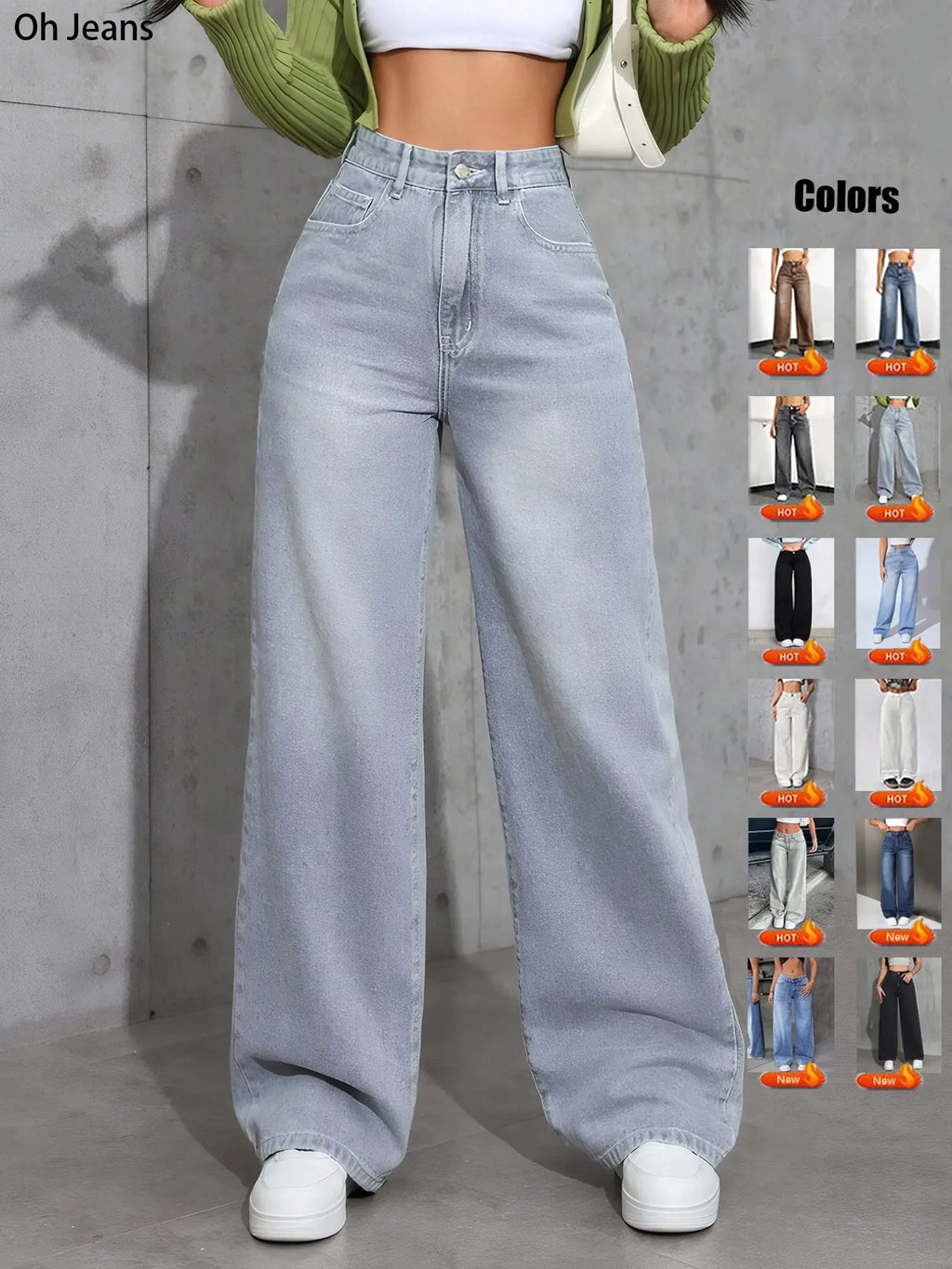 Women's Elastic Waist Denim Jeans with Pockets and Buttons, Casual Basic Fashion Comfortable Trousers for All Seasons, Perfect for Any Occasionstacked pants