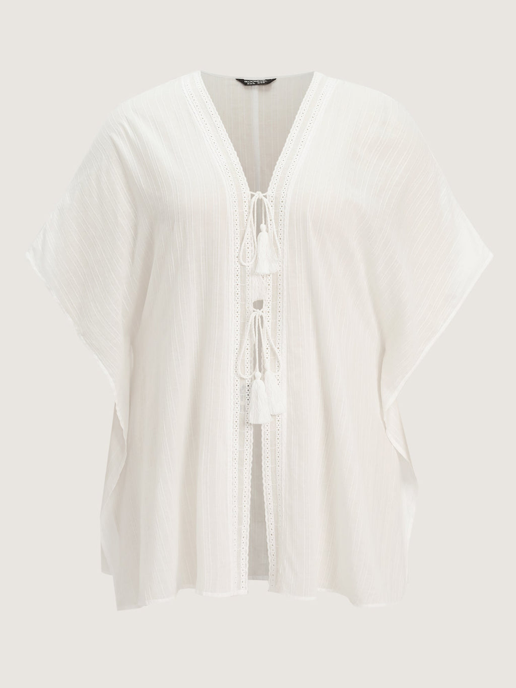 Pure Cotton Tassels Sheer Kimono
