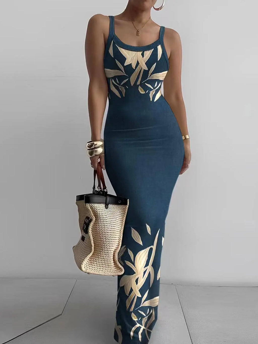 Women's Random Print Bodycon Dress