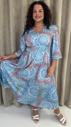 CurveWow Maxi Dress Multi Paisley