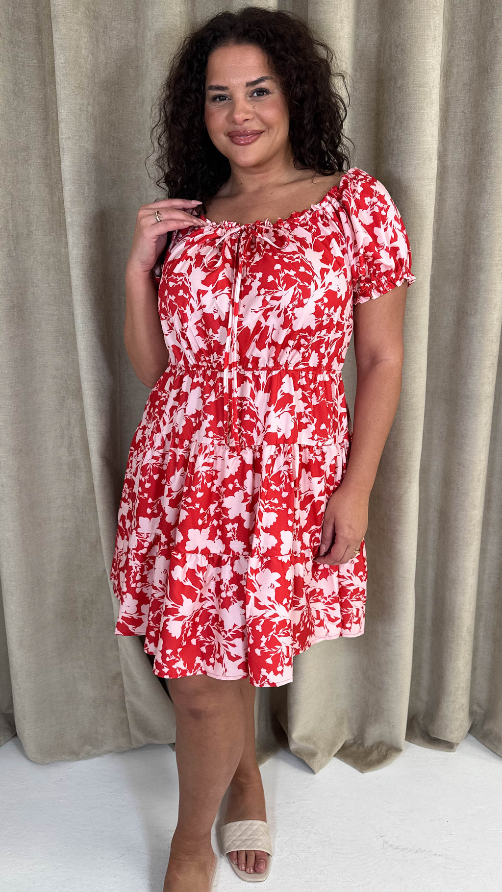 CurveWow Bardot Mini Tea Dress