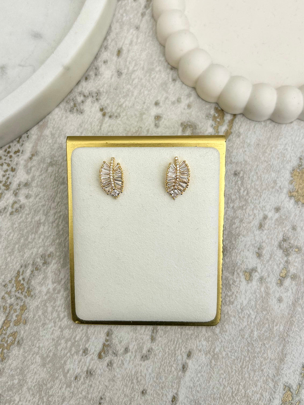Leaf Diamond Earrings (2 Colours)
