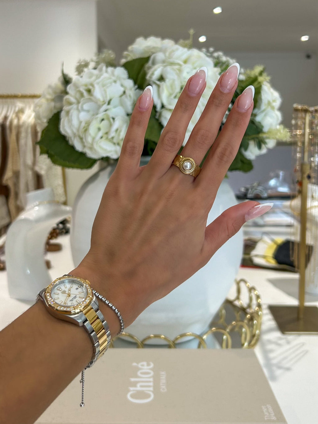 Gold Pearl Ring (19 Styles)