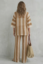 Evarisse – Striped crochet texture – Summer co-ord set
