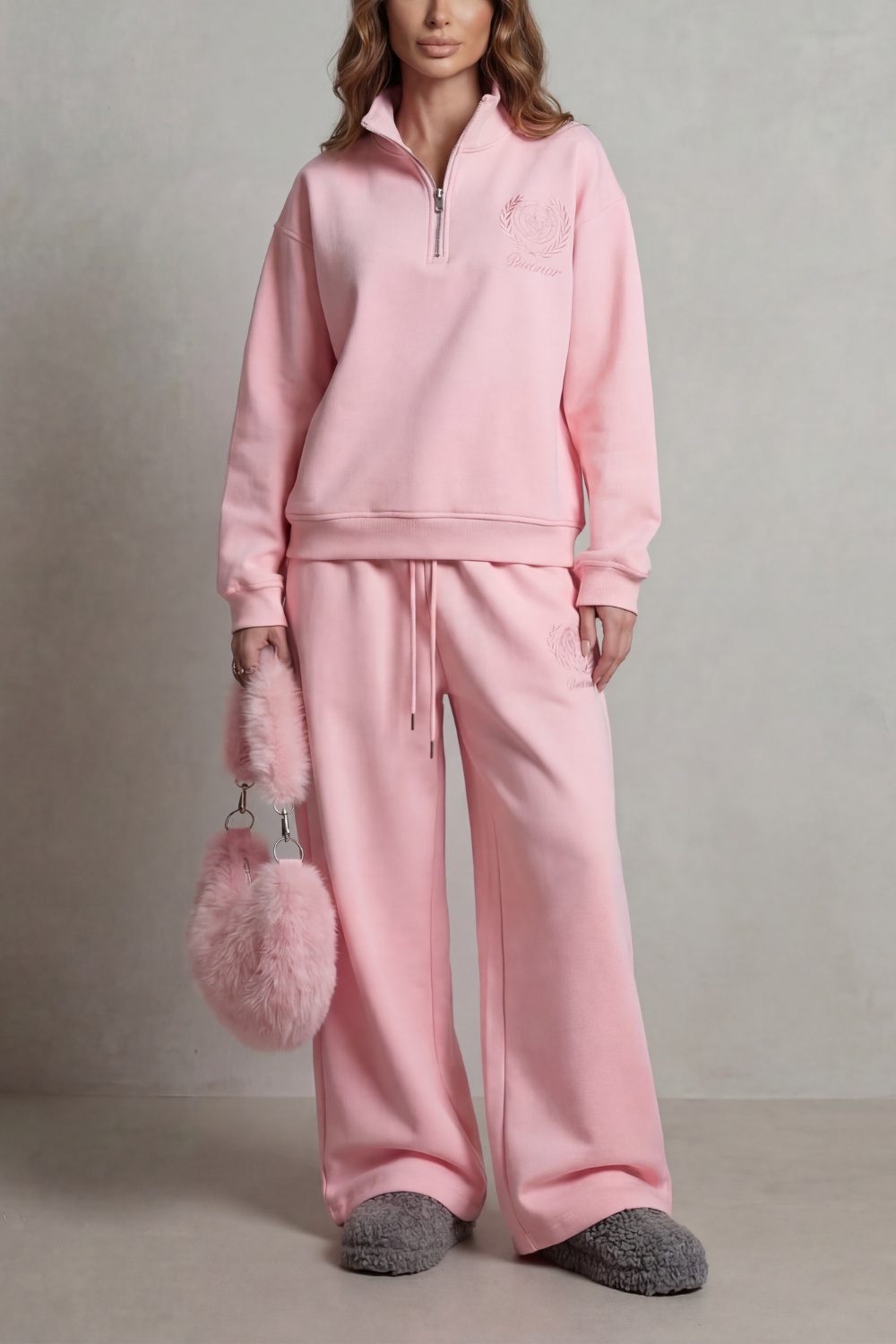 Florevée – Embroidered crest – Zip lounge set