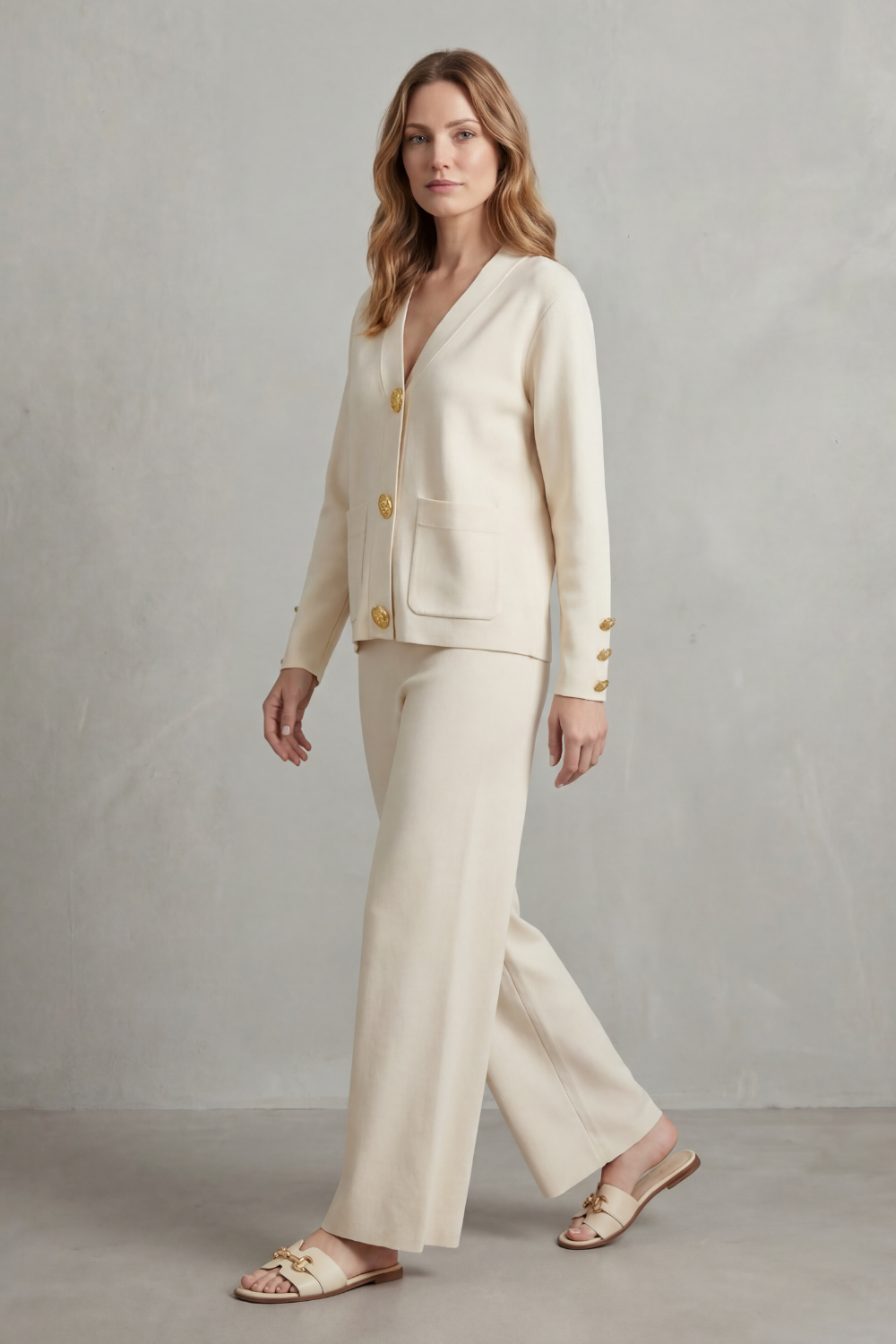 Livia – Gold button detail – Buttoned lounge set