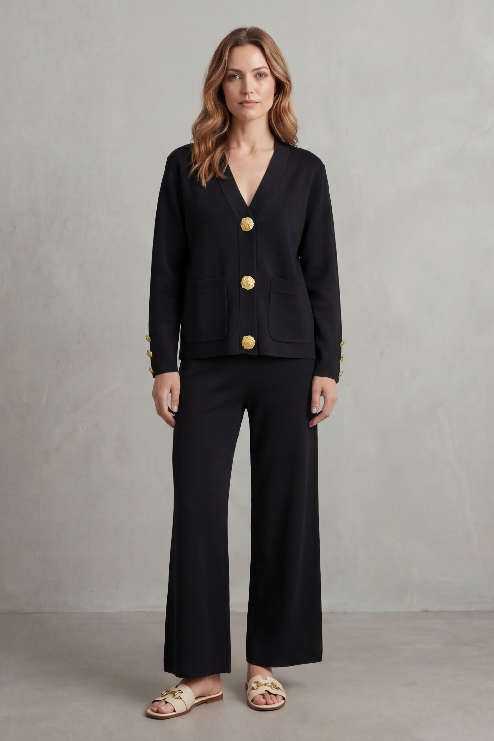 Livia – Gold button detail – Buttoned lounge set