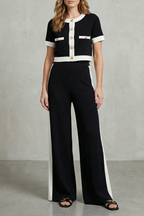 Montrielle – Contrast trim elegance – Two piece set