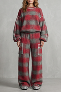 Rovienne – Distressed plaid street style – Two piece set