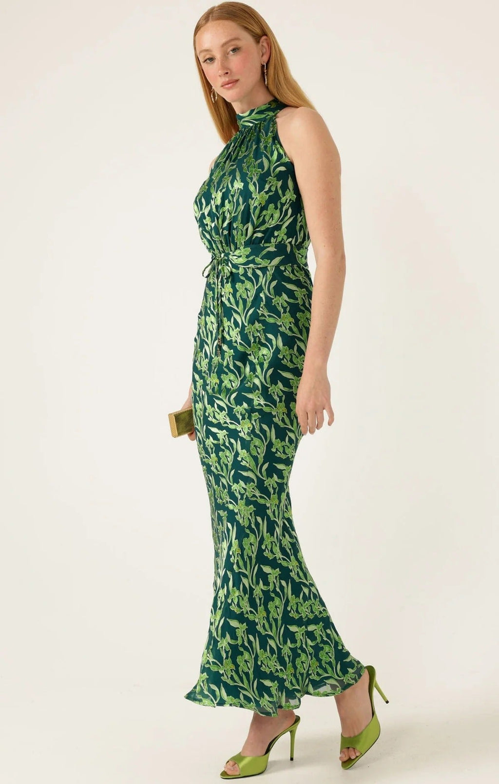 PRISCILLA HALTER BIAS DRESS