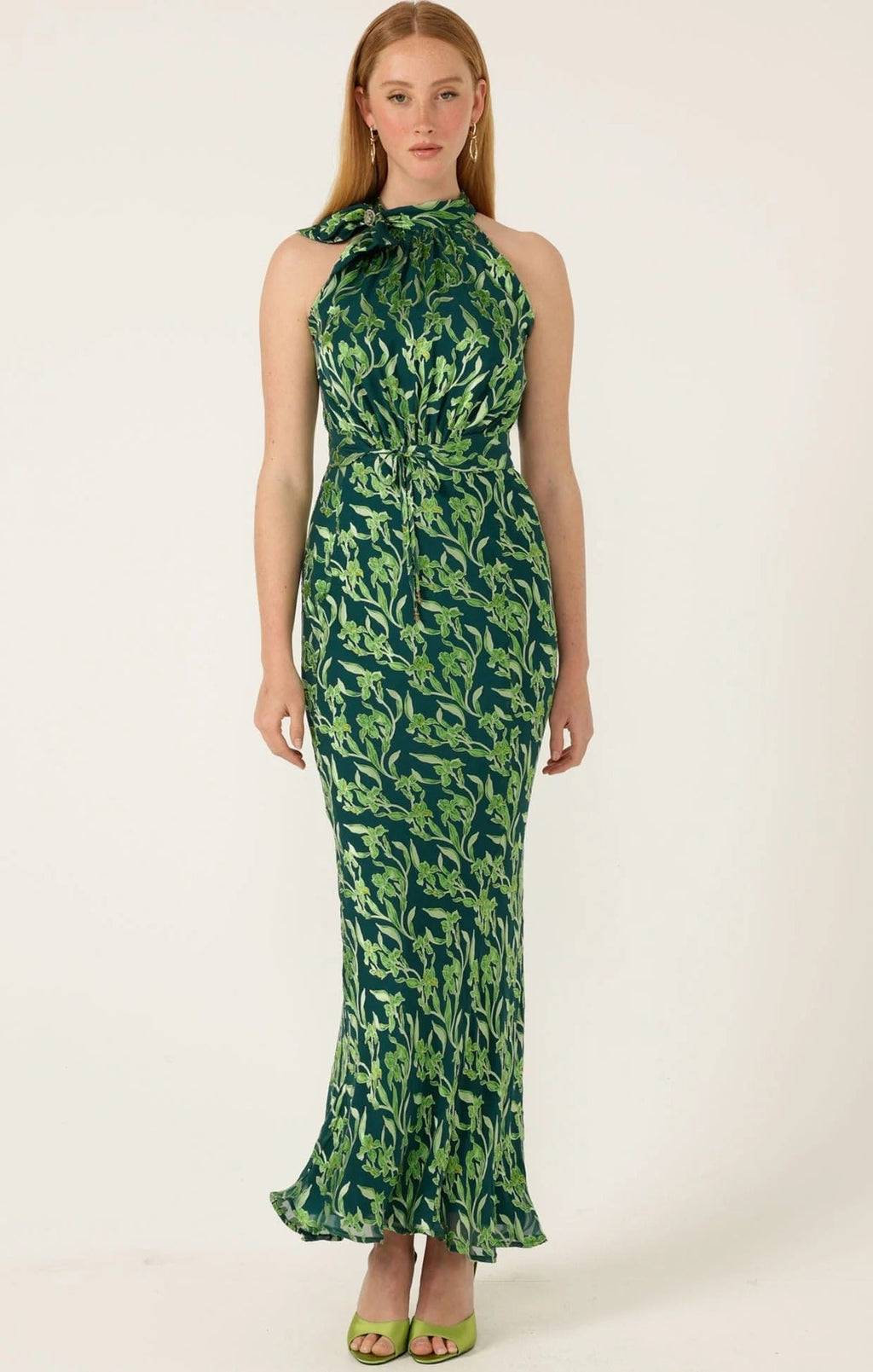 PRISCILLA HALTER BIAS DRESS