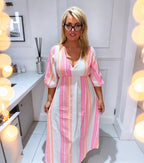 Women's V-Neck Printed Dress